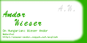 andor wieser business card